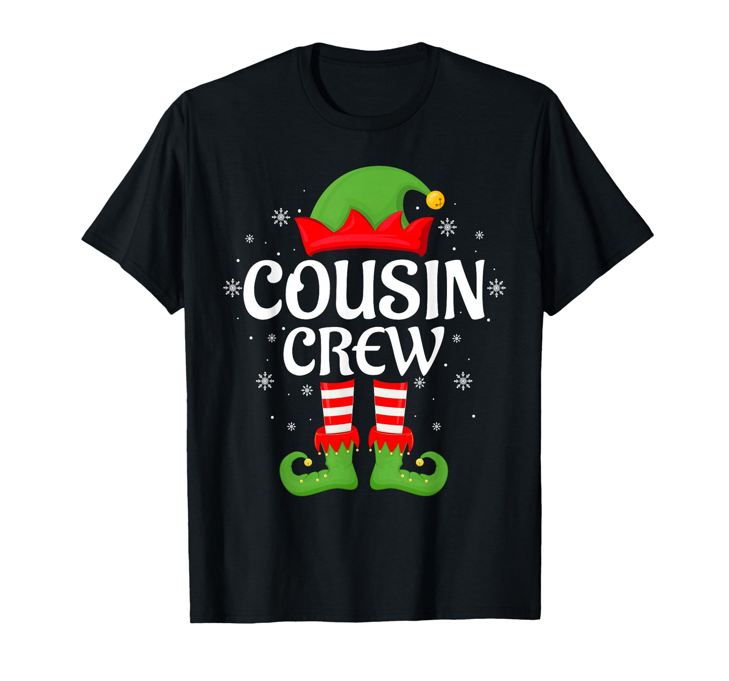 Cousin Crew Elf Xmas Matching Family Elf Squad Christmas T-Shirt
