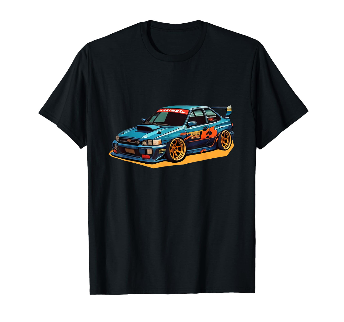 Sports Car Drift 90s Retro Cartoon Japanese T-Shirt