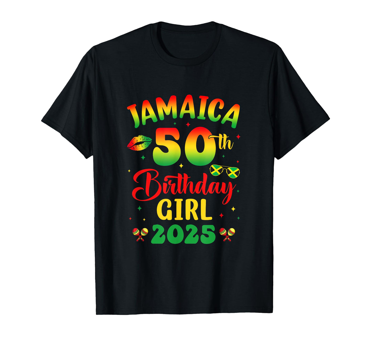 Jamaica 50Th Birthday Girl 2025 Party Matching Group T-Shirt