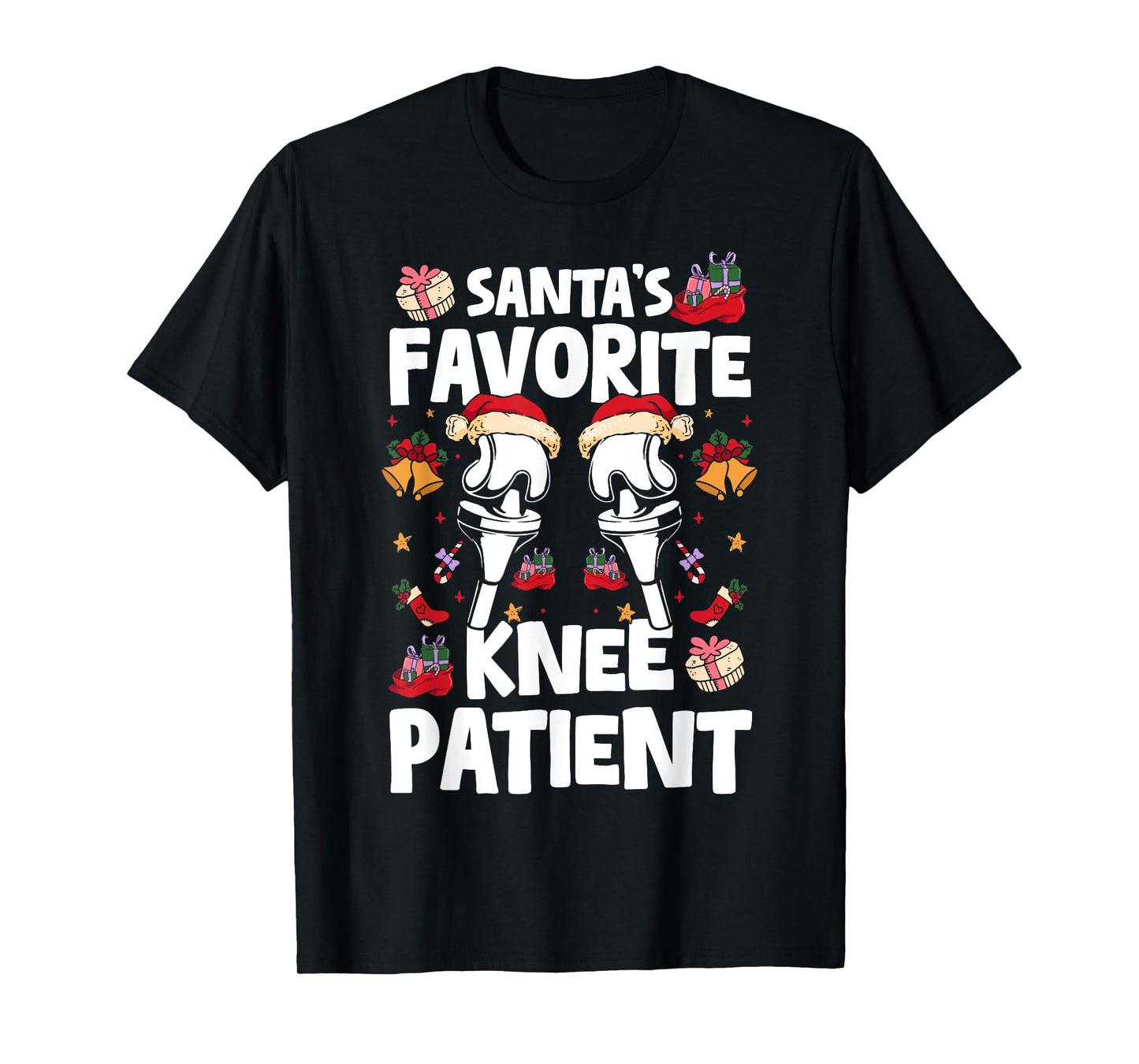 Santas Favorite Knee Patient Knee Replacement Surgery Xmas T-Shirt
