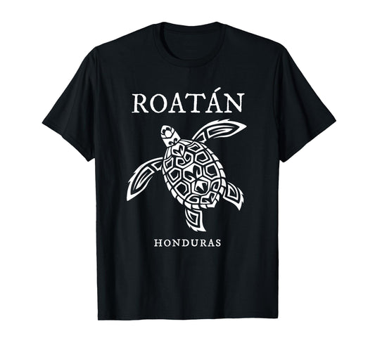 Vintage Roatan Honduras Sea Turtle Vacation Souvenir T-Shirt