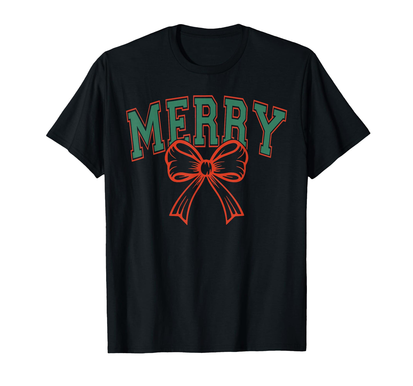 Merry Christmas Coquette Bow Xmas Family Pajamas Holiday T-Shirt