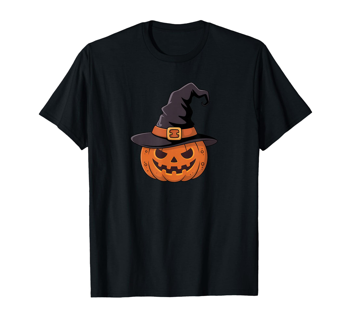 Spooky Halloween Pumpkin Witch Hat T-Shirt