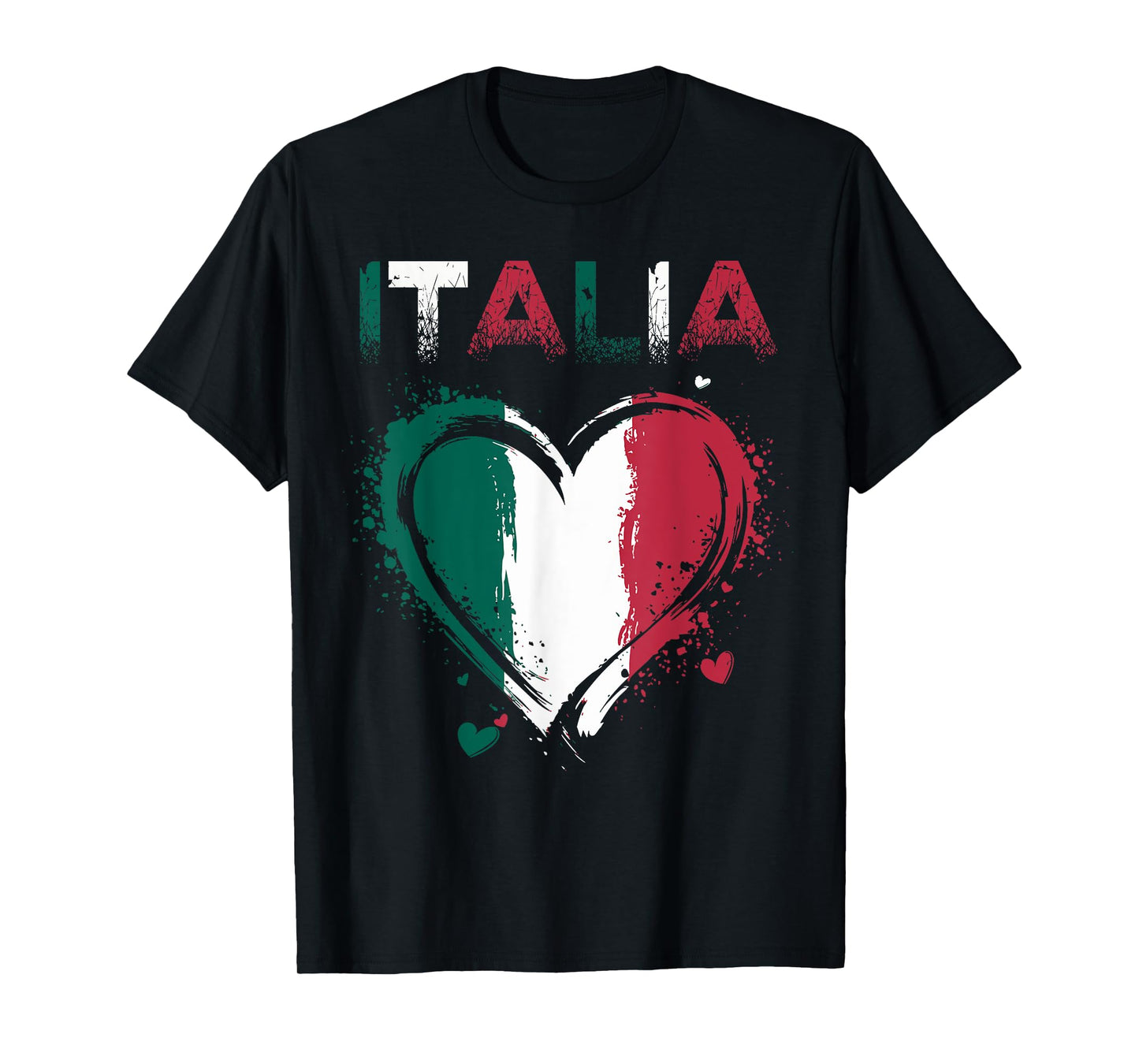 Vintage Italia Italian Flag Heart for Italy Men Women Kids T-Shirt