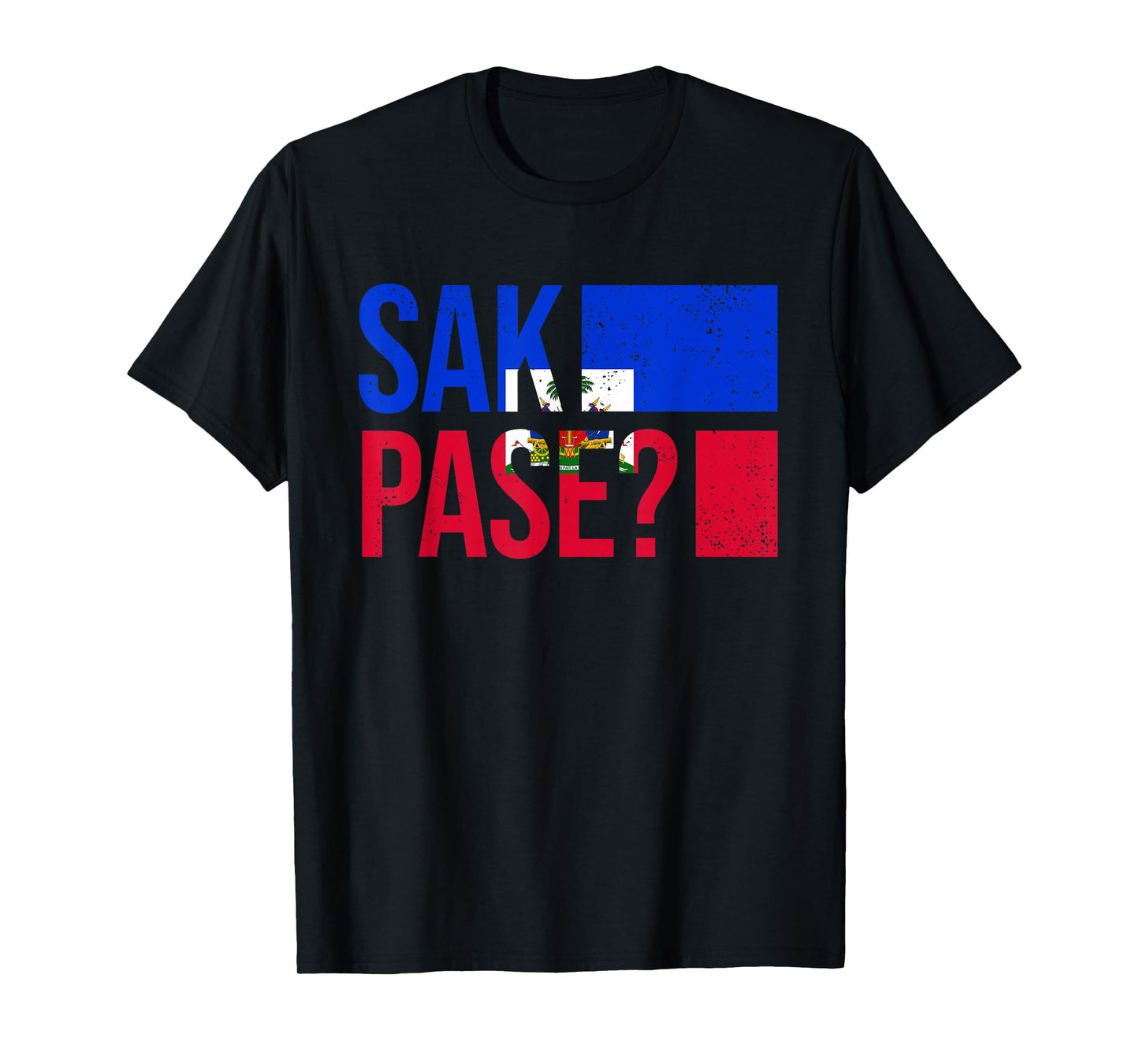 Haitian Flag Day Retro Creole Pride Haiti Flag Sak Pase T-Shirt