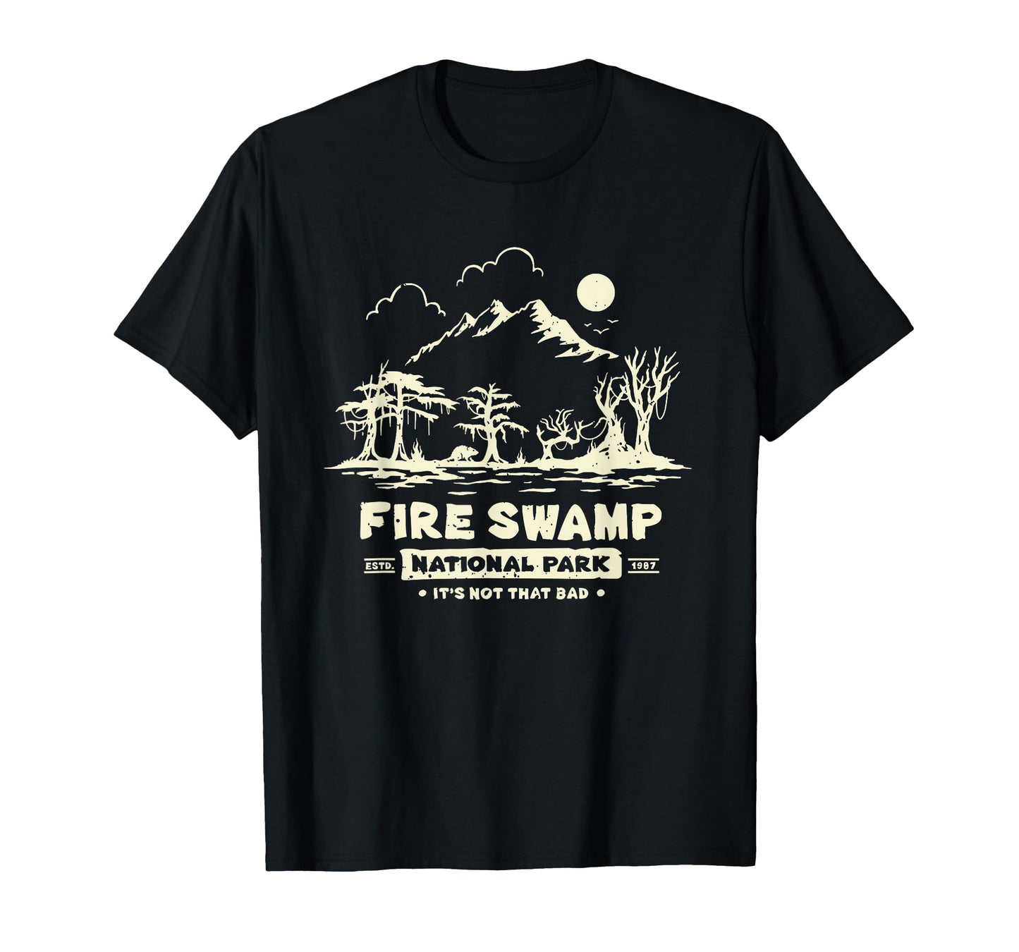 Vintage Fire Swamp National Park Camping Hiking Mountain T-Shirt