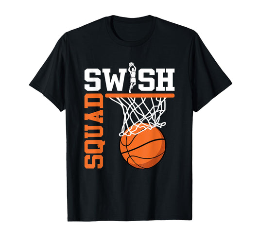 Swish Squad Girl Basketball Player T-Shirt