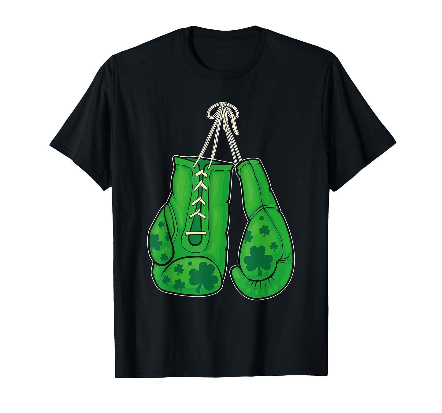 St Patricks Day Boxing Gloves Green Lucky Shamrock T-Shirt