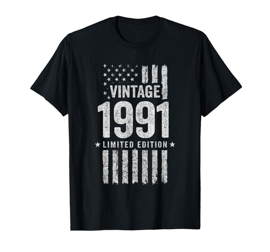 1991 Birthday - Born in 1991 - Limited Edition Vintage 1991 T-Shirt