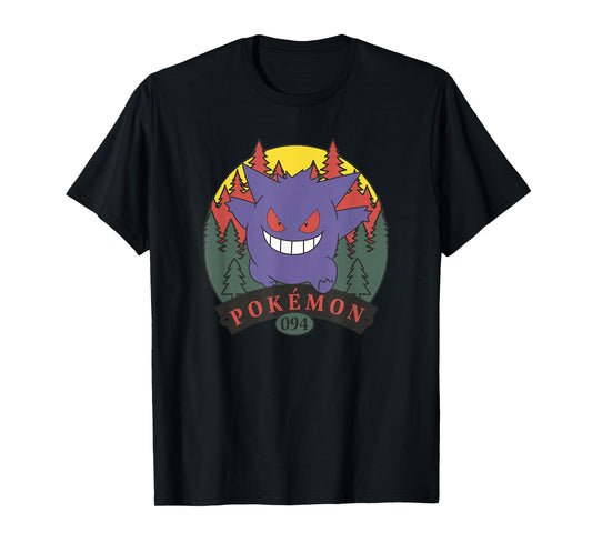 Pokémon 094 Gengar Outdoor Adventure Forest Park Badge T-Shirt