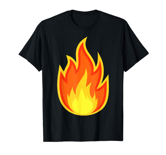 Fire Flame Shirt Adult Kids Men Women Fire Flame Costume T-Shirt