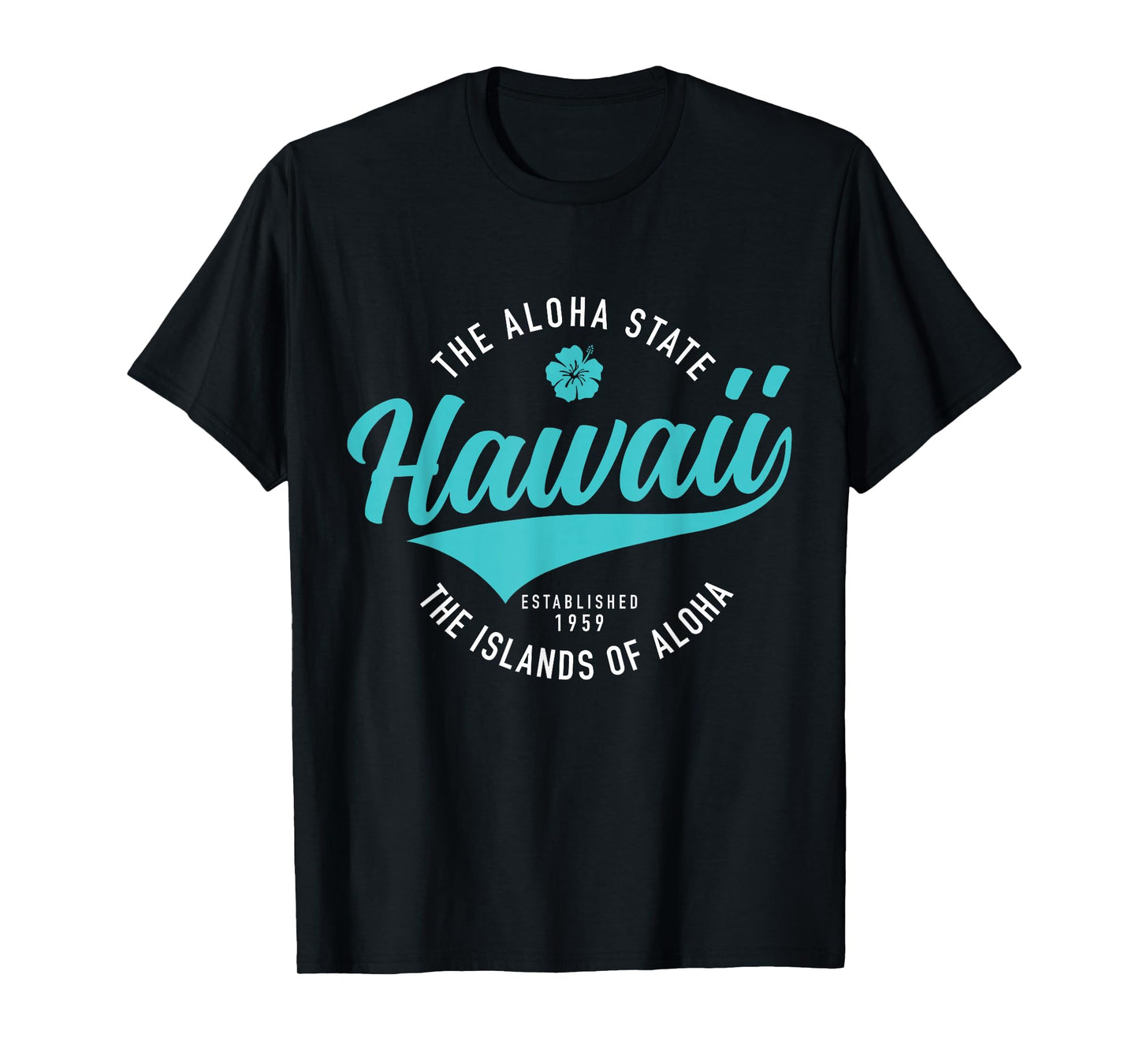 Hawaii The Aloha State Hawaiian Islands Souvenir Vintage T-Shirt