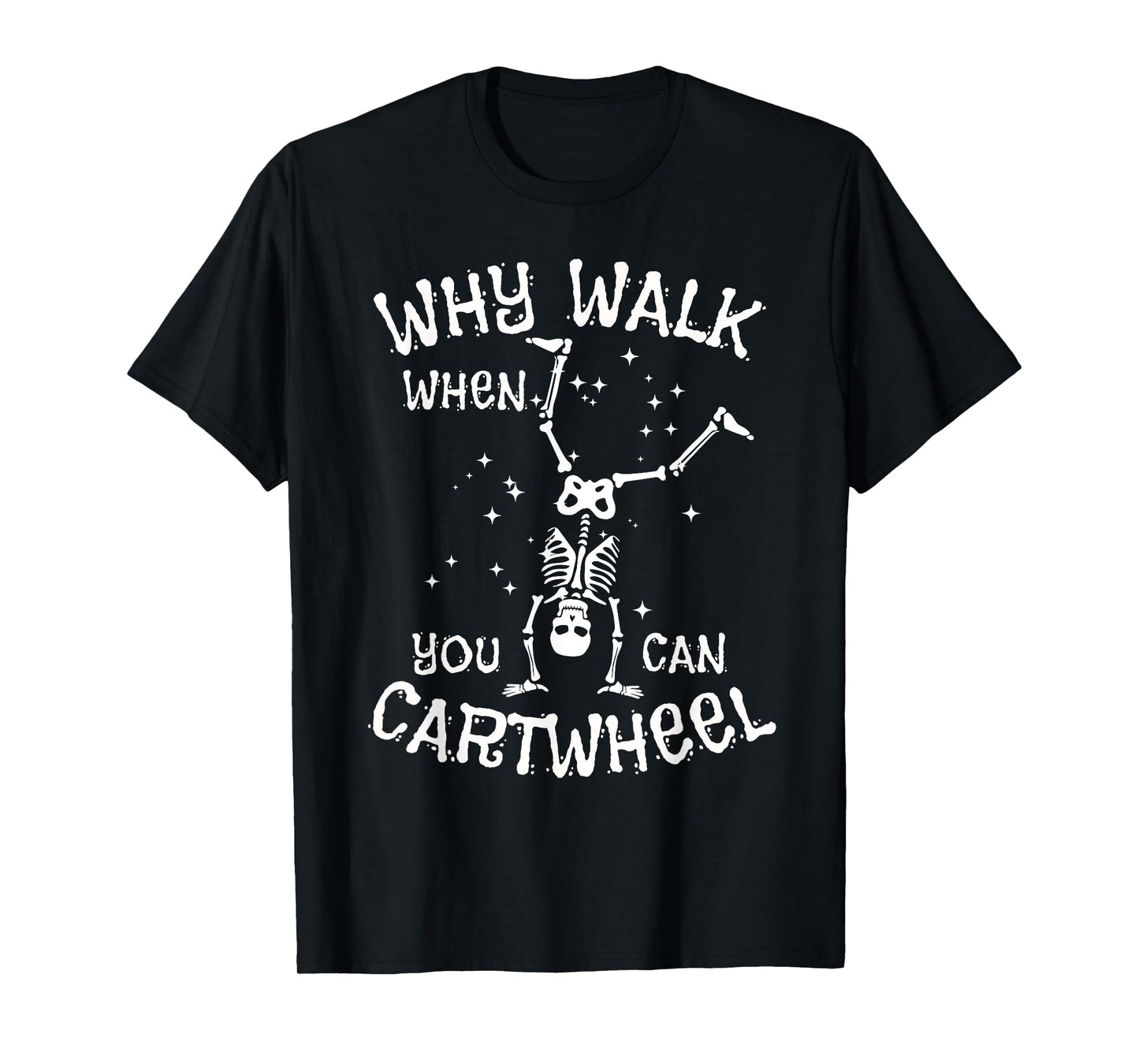 Cartwheel Gymnast Skeleton Funny Halloween Gymnastics Girls T-Shirt