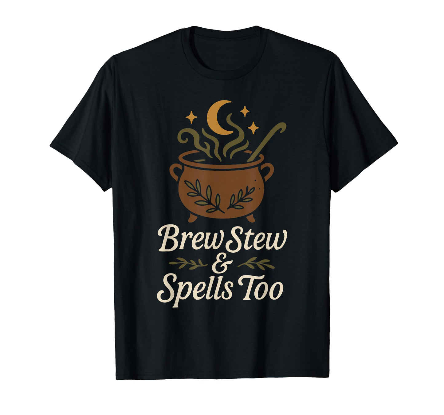 Kitchen Witch Herbs Magic Moonlight Cooking Pagan Vibes T-Shirt