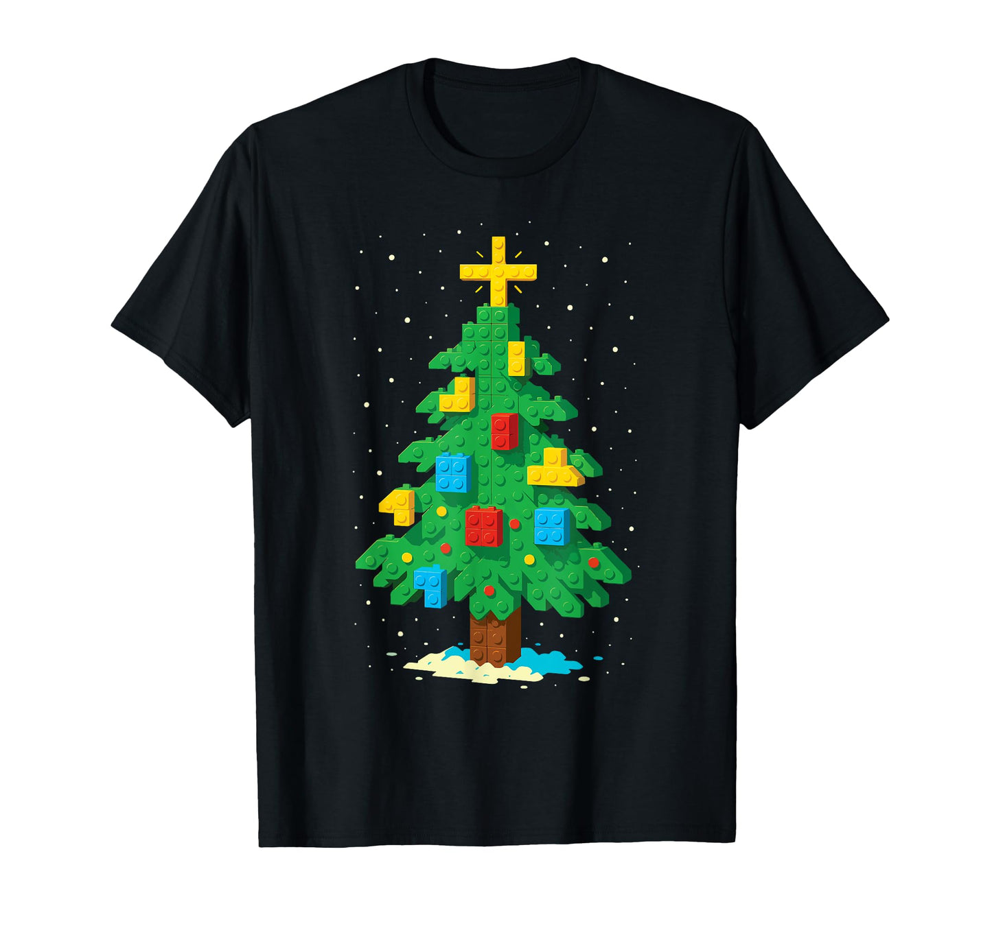 Block Building Builder Brick Master Builder Christmas Tree T-Shirt