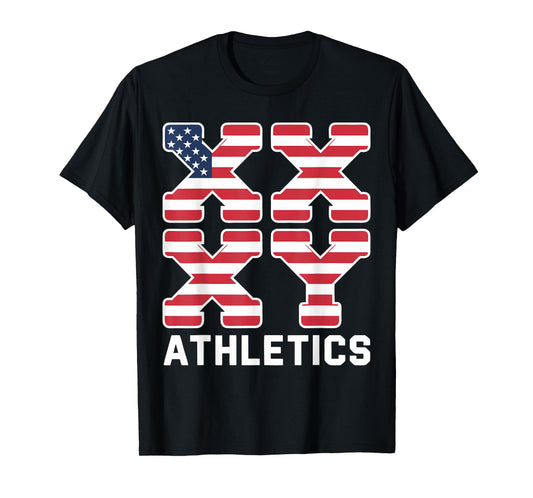 Gender Genetic American Flag XX XY Athletics T-Shirt