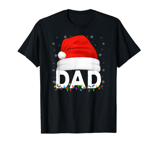 Dad Santa Christmas Pajamas Matching Family Xmas T-Shirt