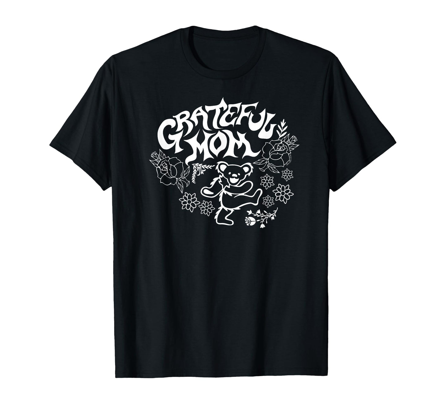 Grateful Dead Grateful Mom Dancing Bear and Flowers Band T-Shirt