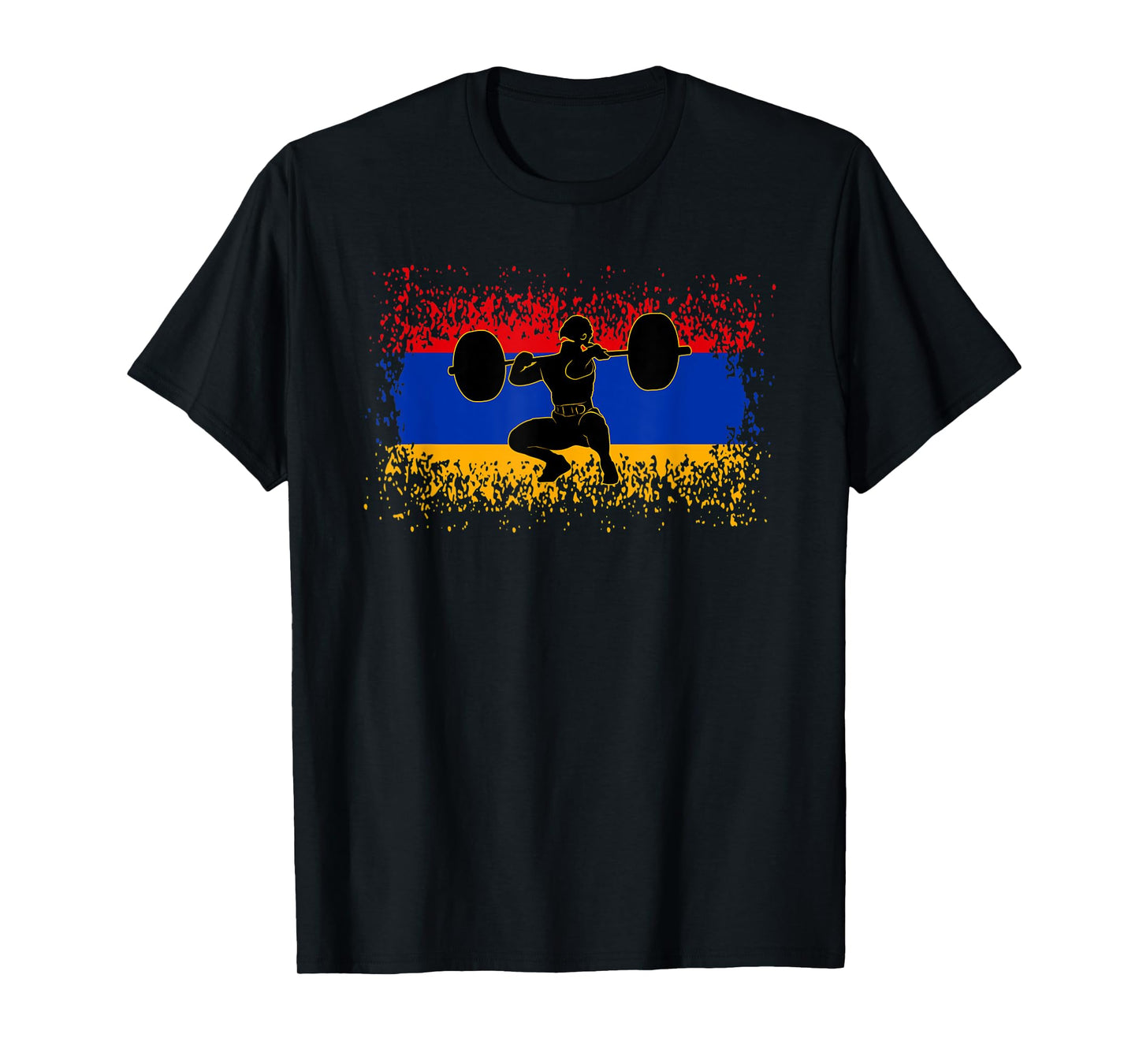 Weightlifting Men Armenia Flag Gym Competitive Workout T-Shirt