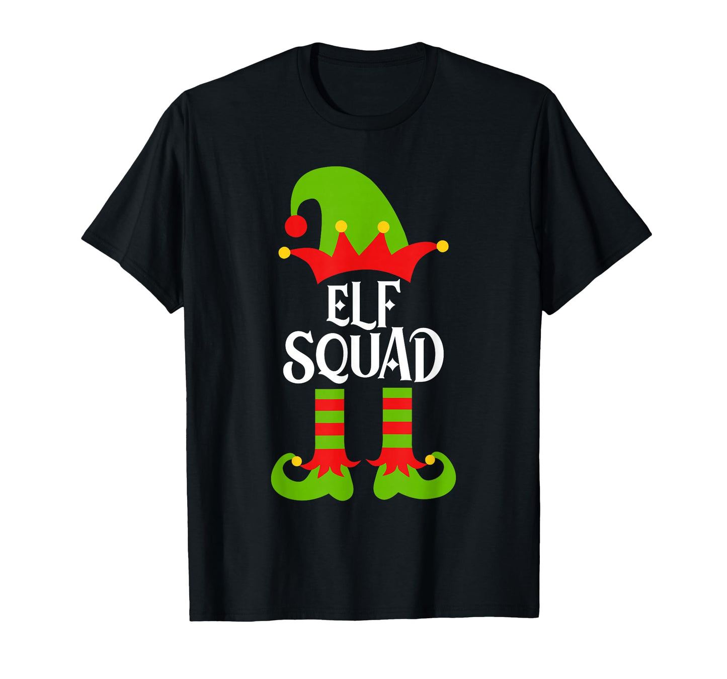 Elf Squad Funny Christmas Xmas Santa Family Holiday Pajamas T-Shirt