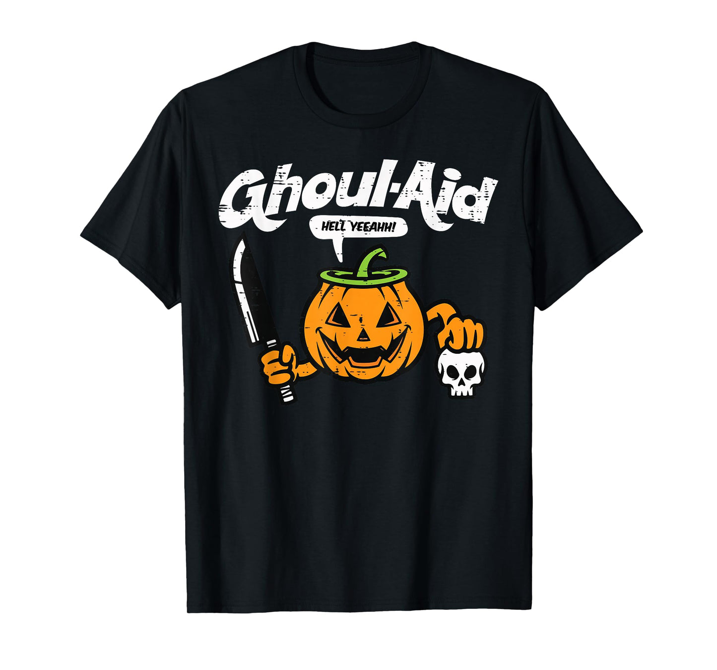 Halloween Pumpkin Ghoul Aid Funny Costume Men Women Kids T-Shirt