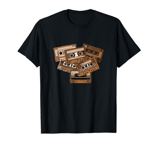 Brown Tape Cassettes Classic Old School Brown Color Graphic T-Shirt