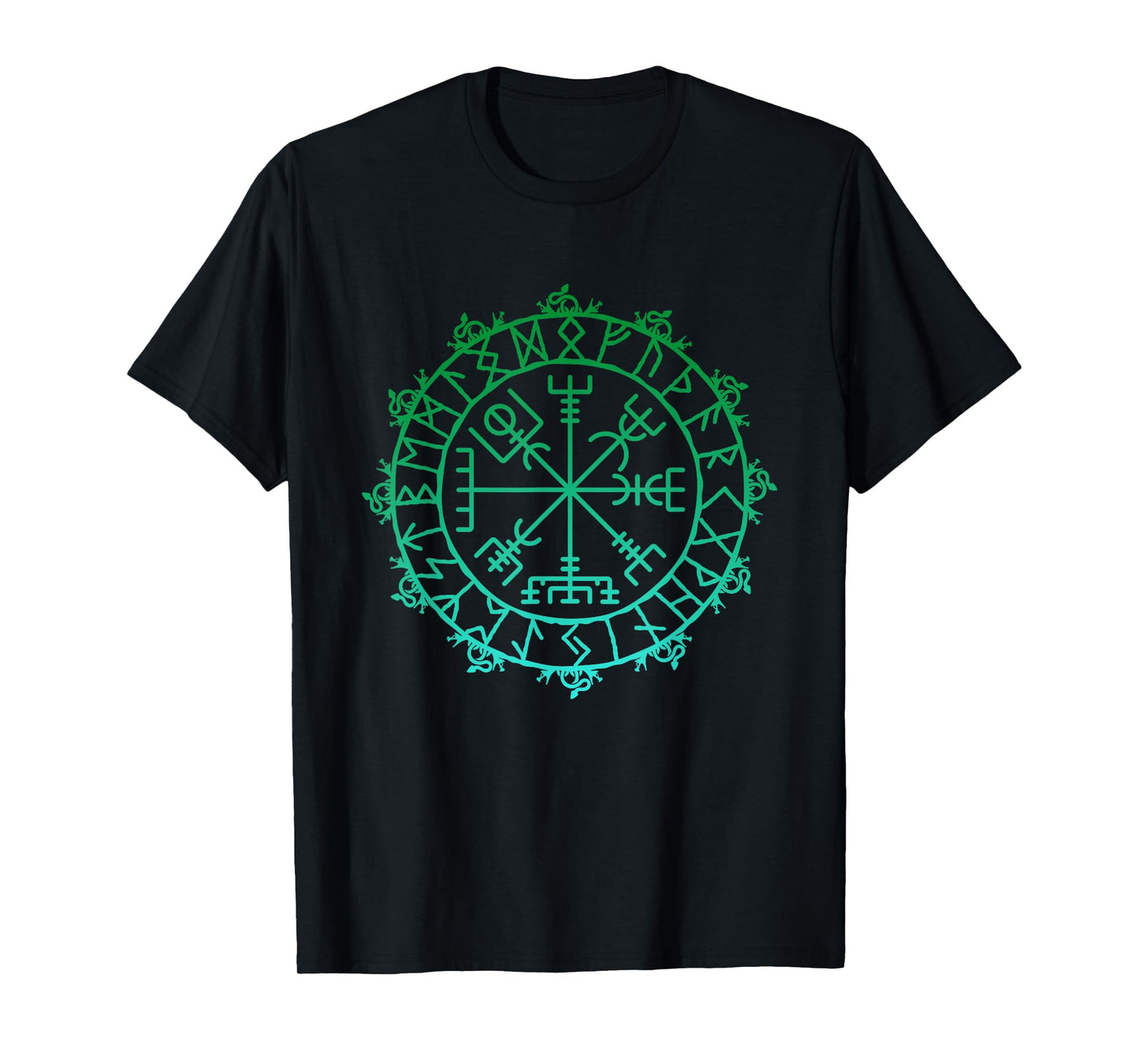 Nordic Symbol Vegvisir Viking Symbol Celtic Rune T-Shirt