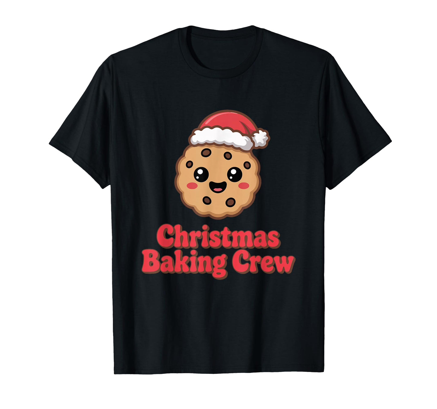 Christmas Baking Crew Cute Cookie Santa Hat T-Shirt