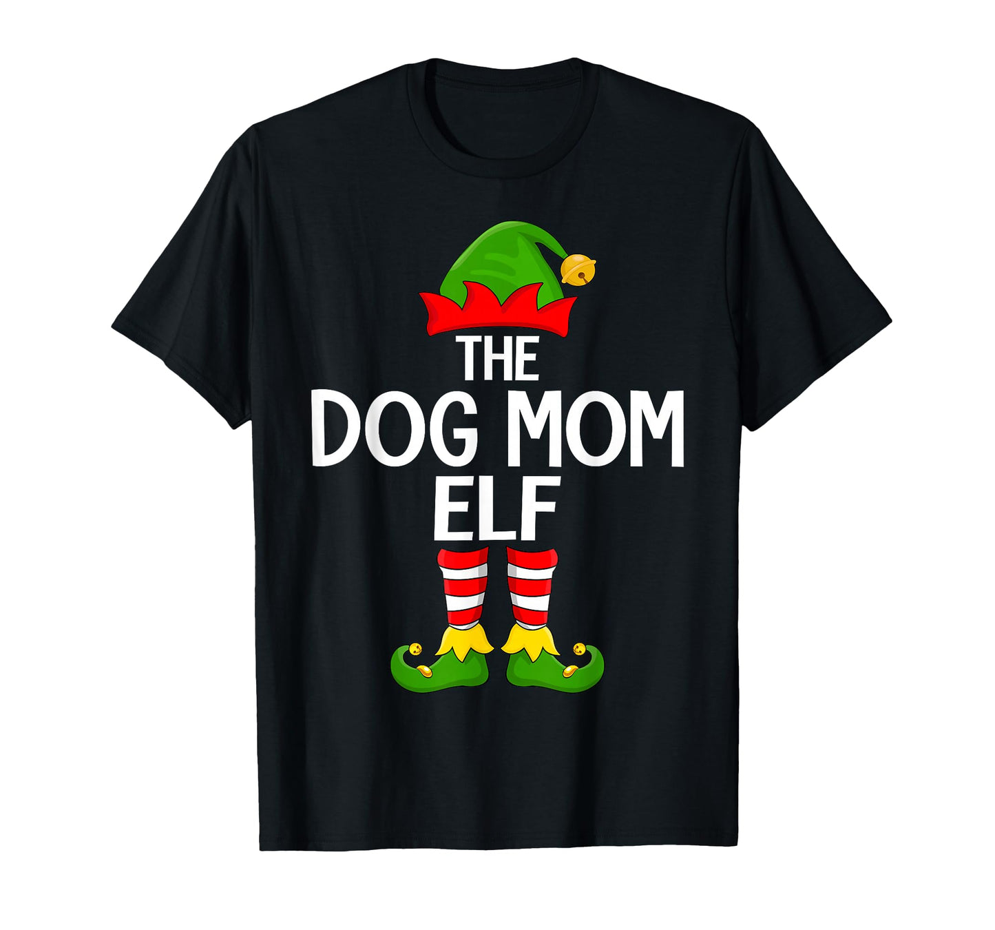 Dog Mom Elf Xmas Matching Family Elf Squad Christmas Women T-Shirt