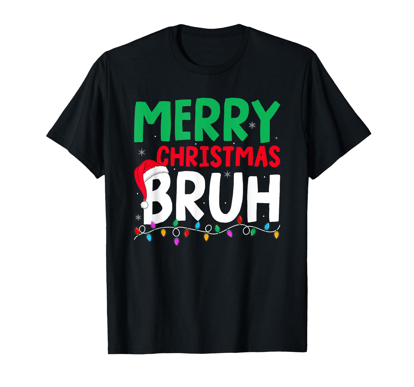 Merry Christmas Bruh Santa Xmas Family Teens Boys Christmas T-Shirt