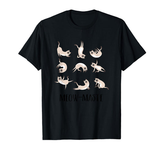 Cat Yoga Shirt -- Funny Cat Lover Yoga Poses T Shirt Men Women Girls Kids T-Shirt