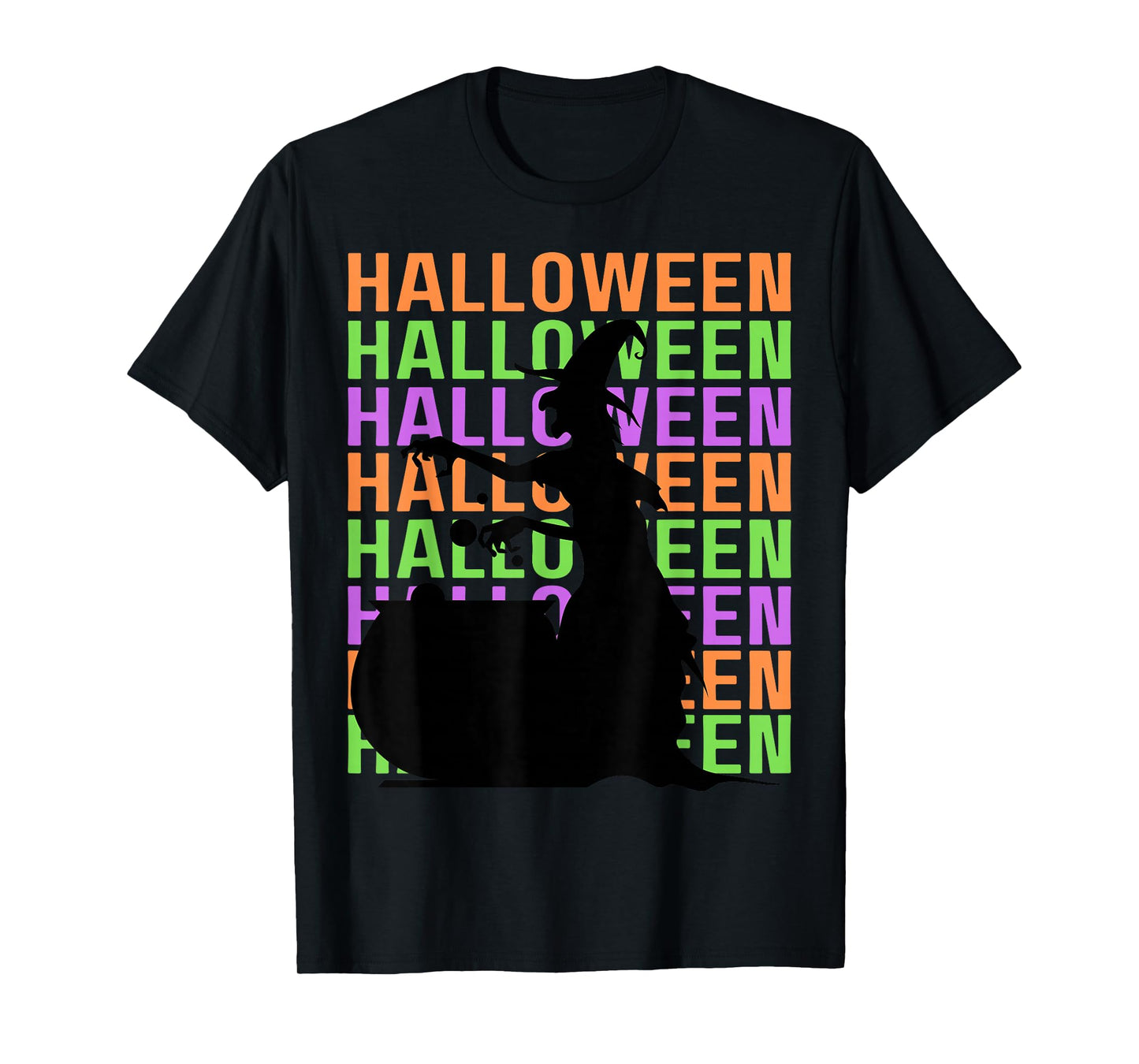 Funny Black Witch Halloween Costume Men Women Kid Girl Boy T-Shirt