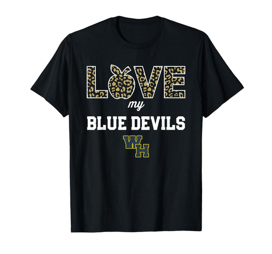 Winter Haven Blue Devils Logo Love My Team HS T-Shirt