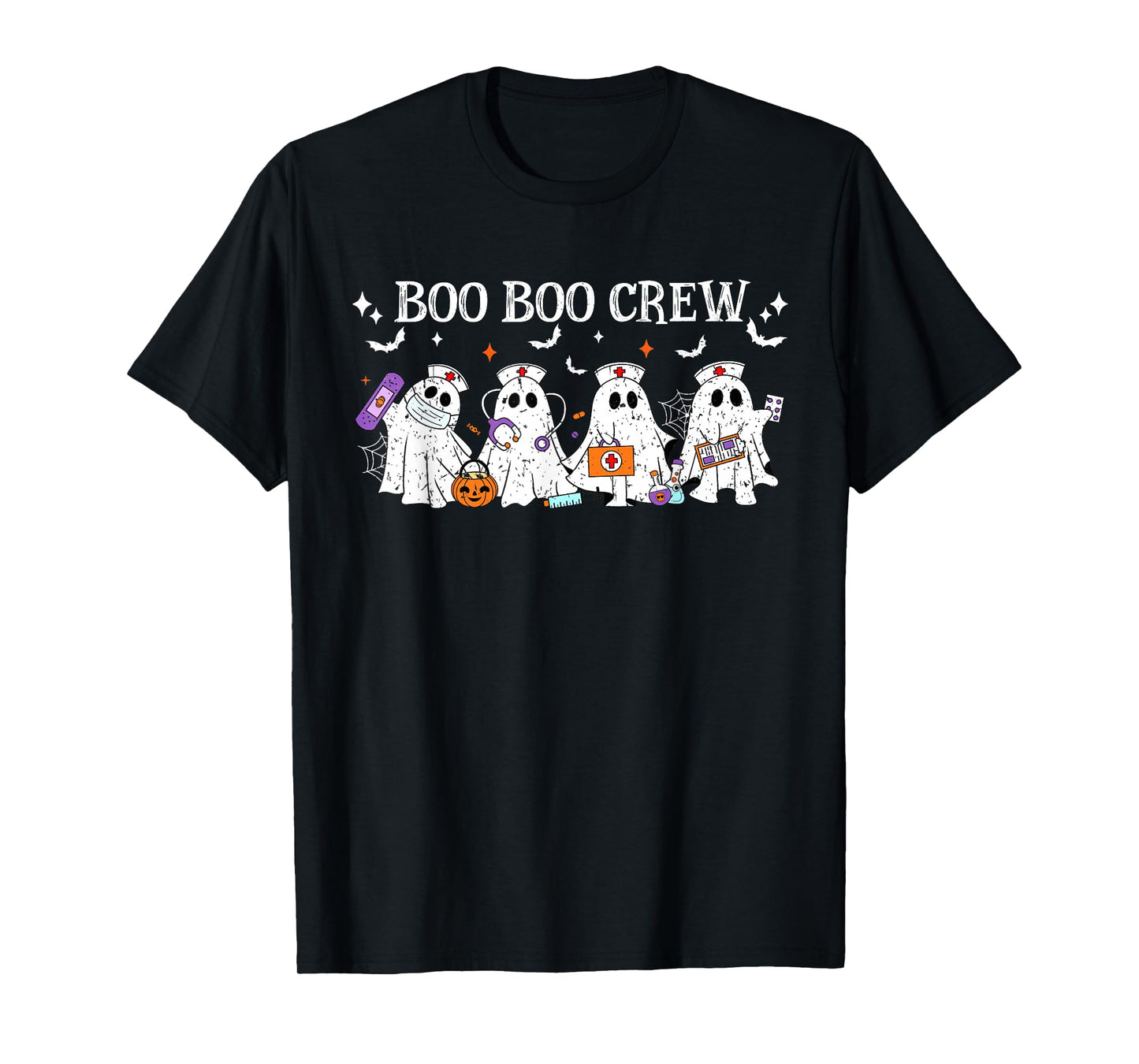 Groovy Boo Boo Crew Nurse Women Funny Ghost Nurse Halloween T-Shirt