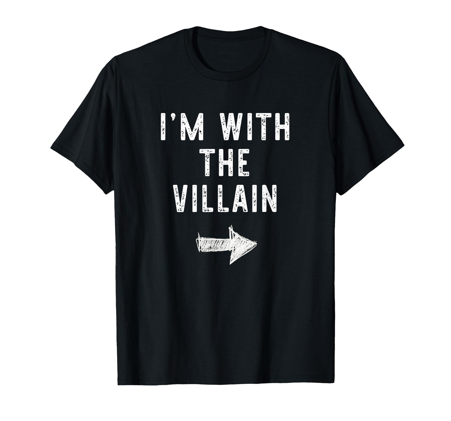I’m With The Villain Funny Halloween Couple Costume T-Shirt