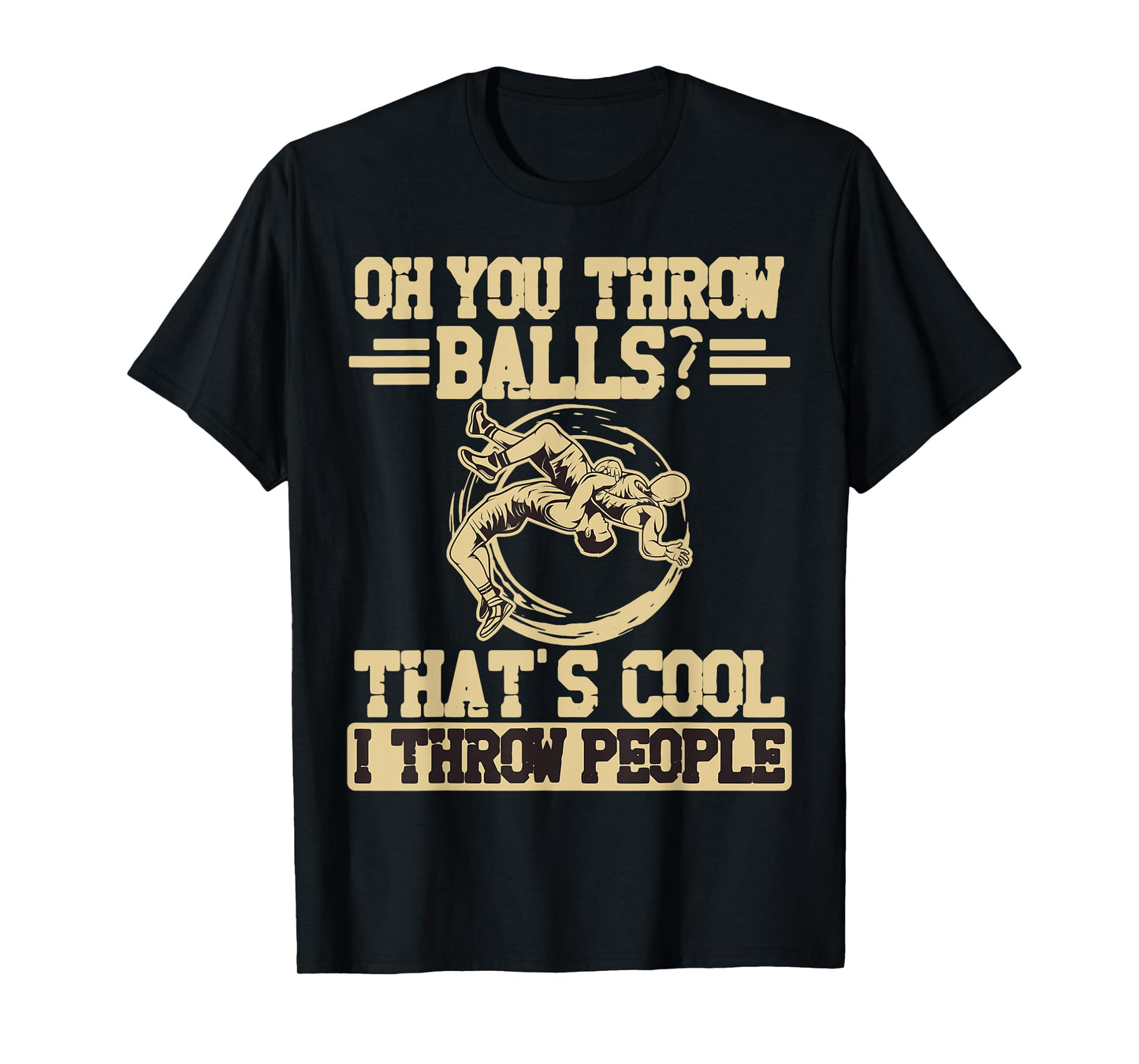 Oh du werfst Balls das ist cool ich werfe Menschen Ringer T-Shirt