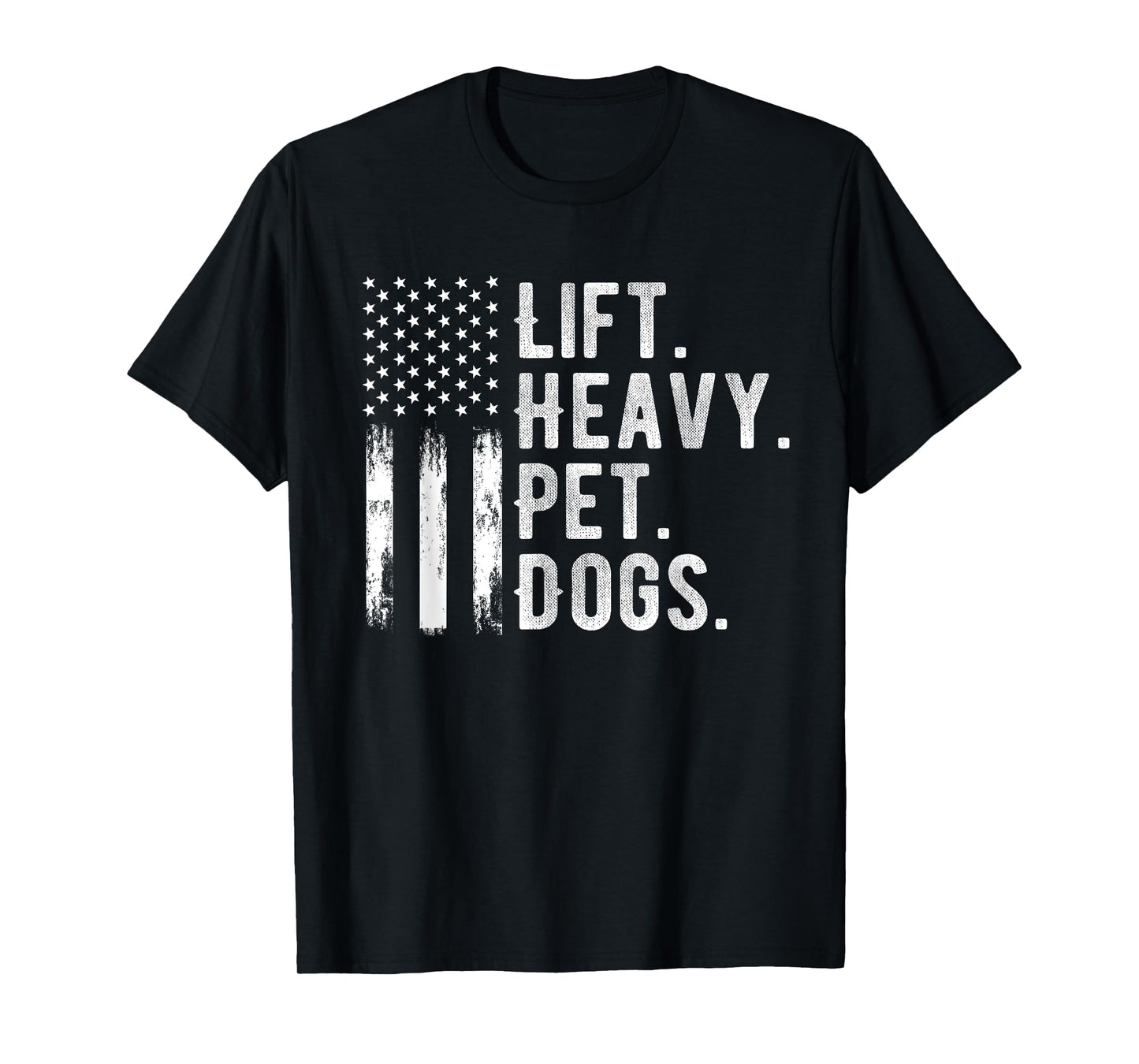 Lift Heavy Pet Dogs Gym T-Shirt for Weightlifters: Women, Kids, Unisex, Short Sleeve, T-Shirt, Black, Small