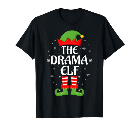 Drama Elf Xmas Family Matching Elf Squad Christmas T-Shirt