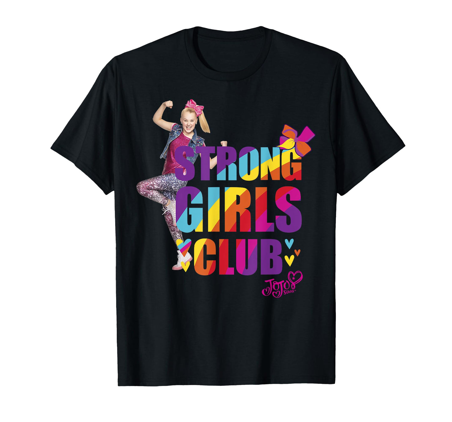 JoJo Siwa Strong Girls Club Rainbow Flex Graphic T-Shirt T-Shirt