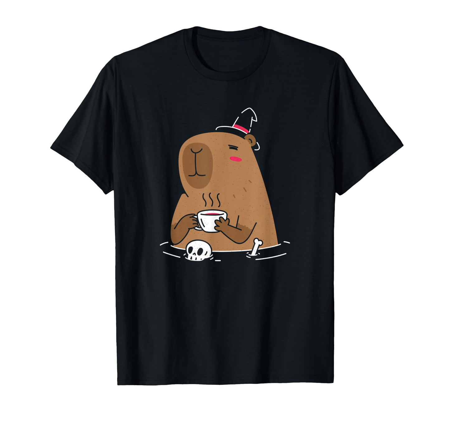 Witch Capybara Funny Halloween Holiday T-Shirt