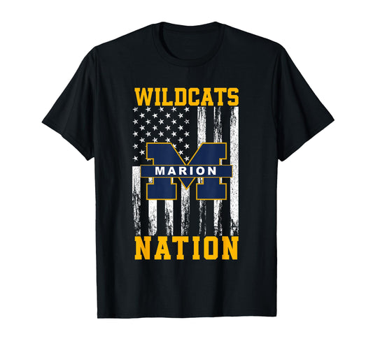 Marion Wildcats Logo Nation HS T-Shirt