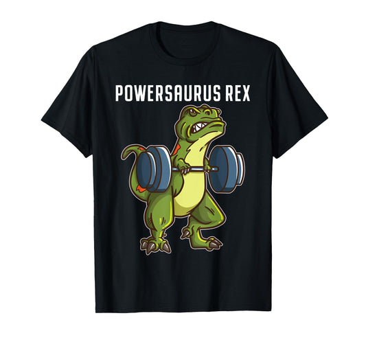 I Love Dinosaur and Fitness Co. Funny T Rex Powerlifting Weightlifting Gym Workout Boys Gift T-Shirt