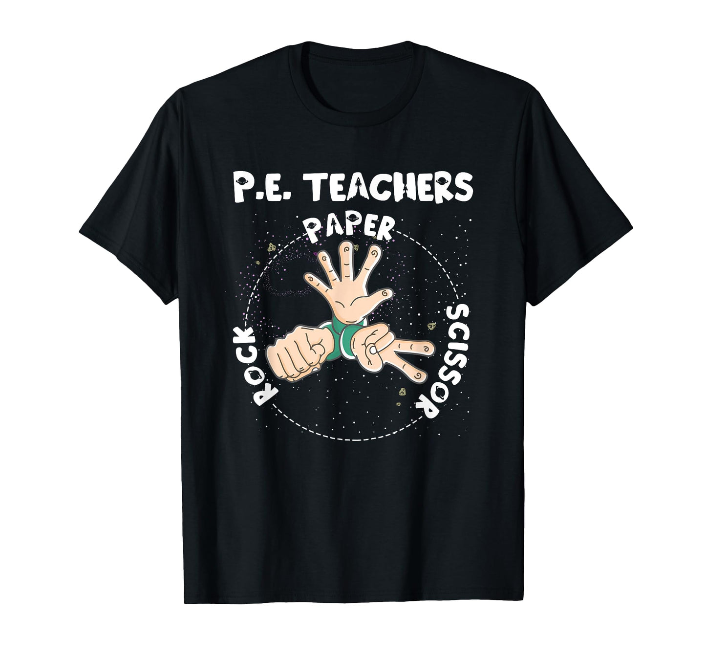 Funny Physical Education PE Teacher Rock Paper Scissor T-Shirt