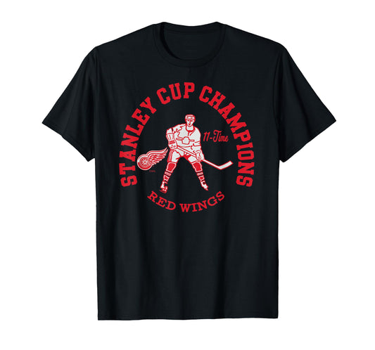 Detroit Red Wings Stanley Cup Champions 11-Time T-Shirt