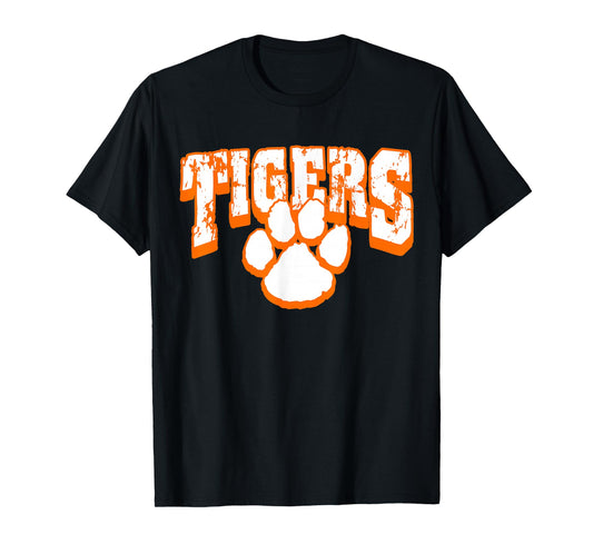Tigers School Spirit Mascot Back To School Orange T-Shirt