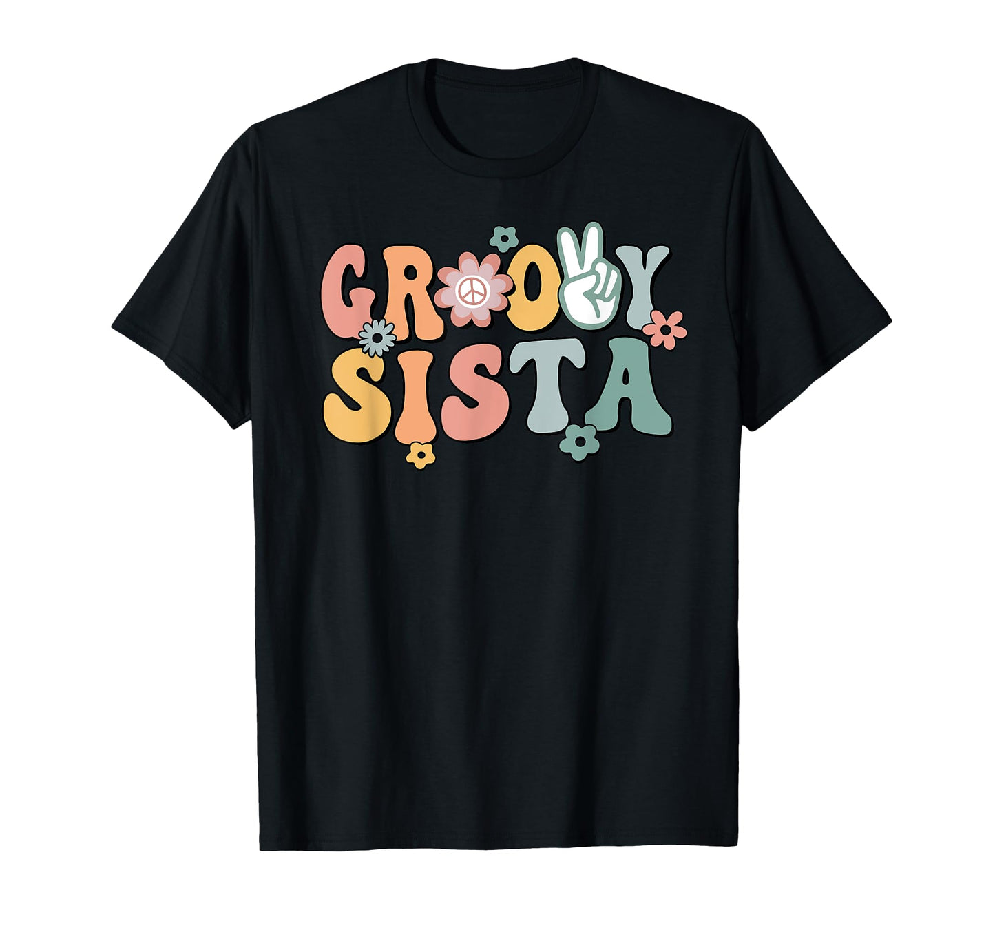 Groovy Sista Retro Sister Matching Family 1st Birthday Party T-Shirt