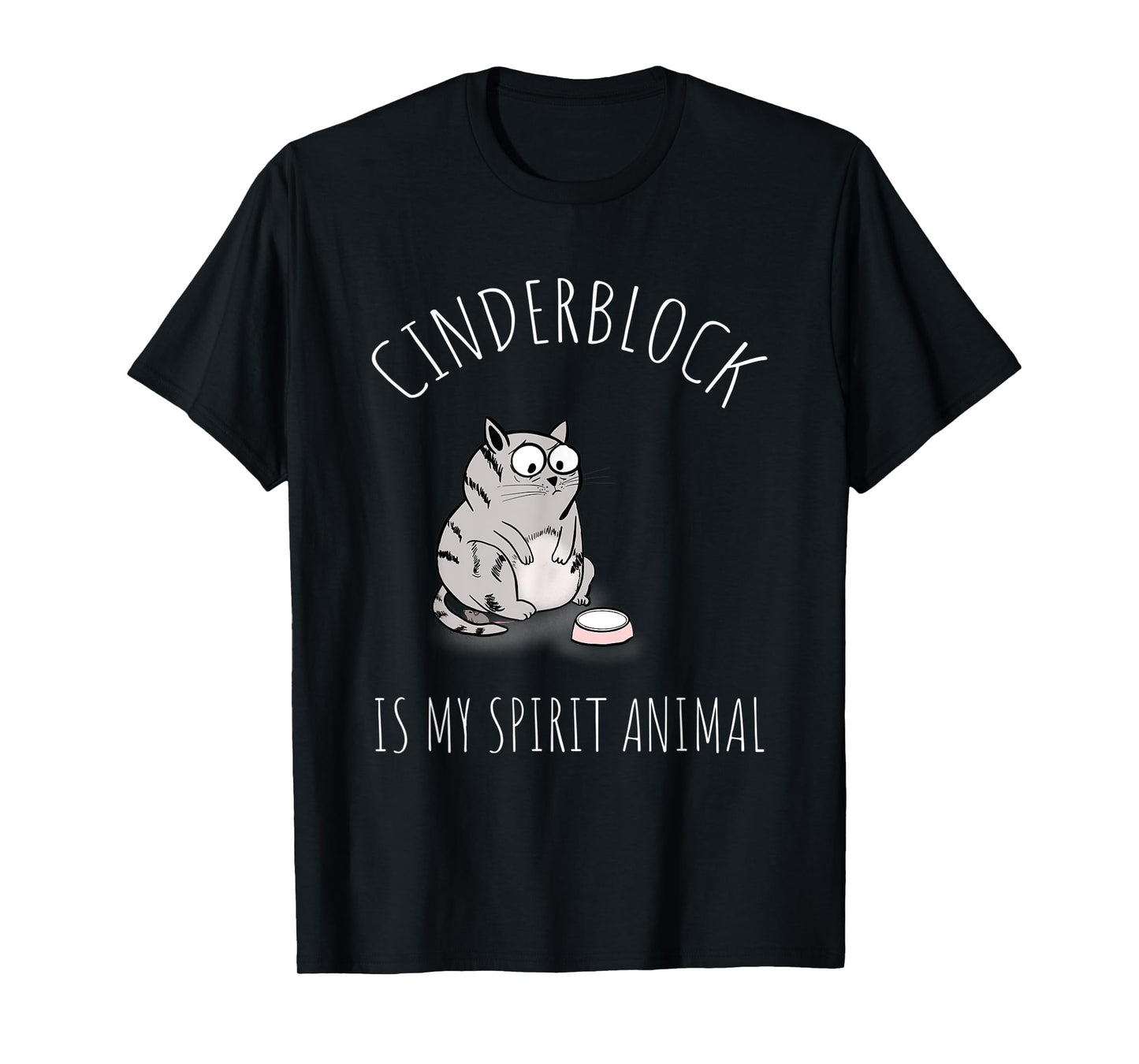 Cinderblock Fat Cat Is My Spirit Animal Gym Motivation T-Shirt for Men Women Kids