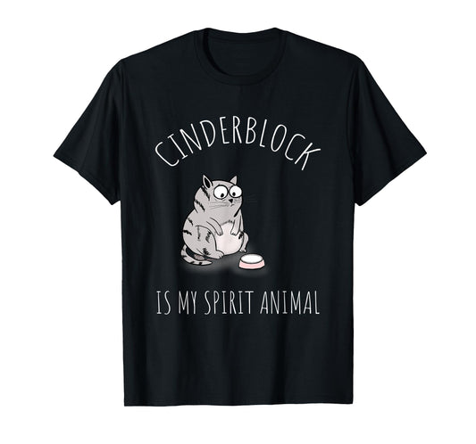 Cinderblock Fat Cat Is My Spirit Animal Gym Motivation T-Shirt for Men Women Kids