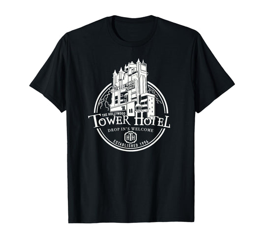 Hollywood Tower Hotel, Theme Park Ride, Drop In's Welcome T-Shirt