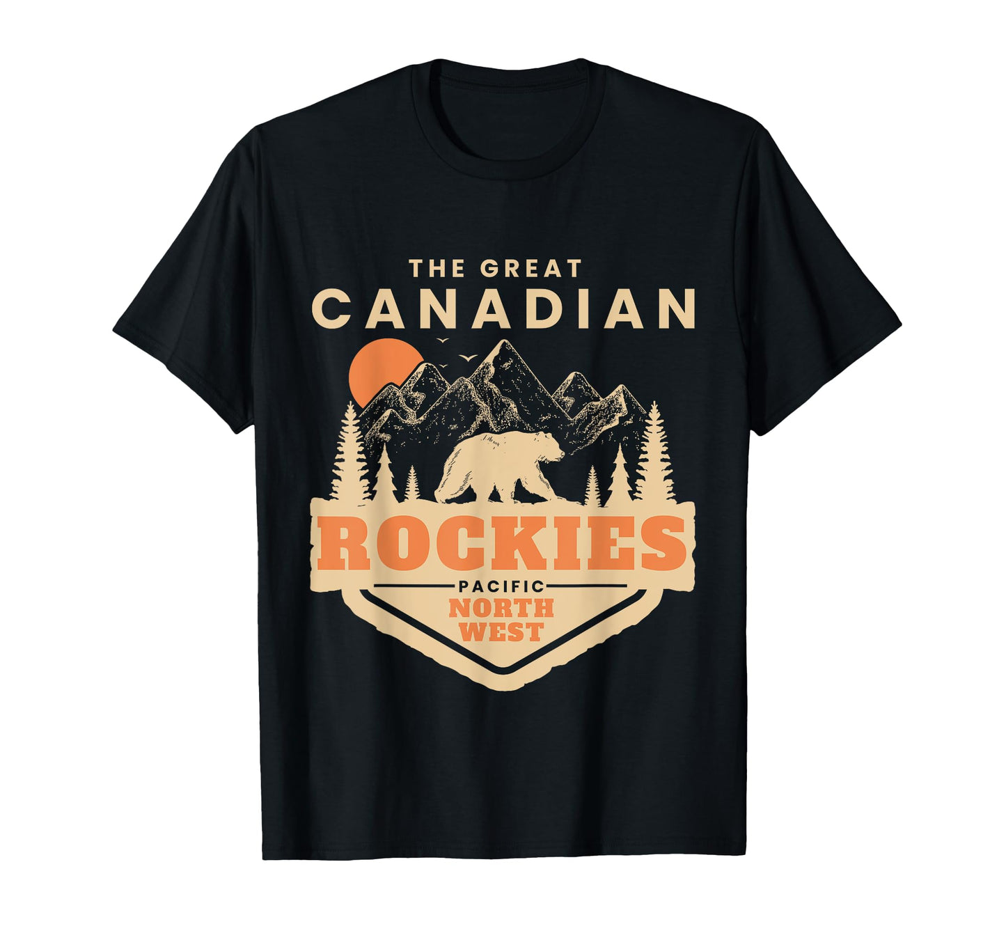 The Canadian Rockies Mountain Canadian National Park Vintage T-Shirt